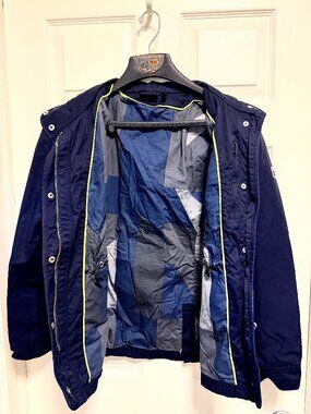 MINI Cooper Utility Field Jacket Women’s L Navy Neon Hood